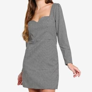 Abercrombie & Fitch Black and White Gingham Plaid Dress